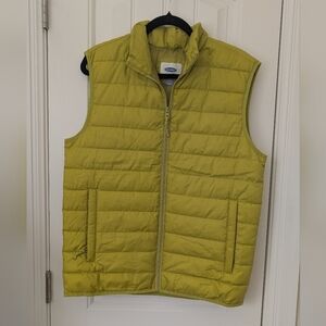 Old Navy Men's Chartreuse Quilted Vest M